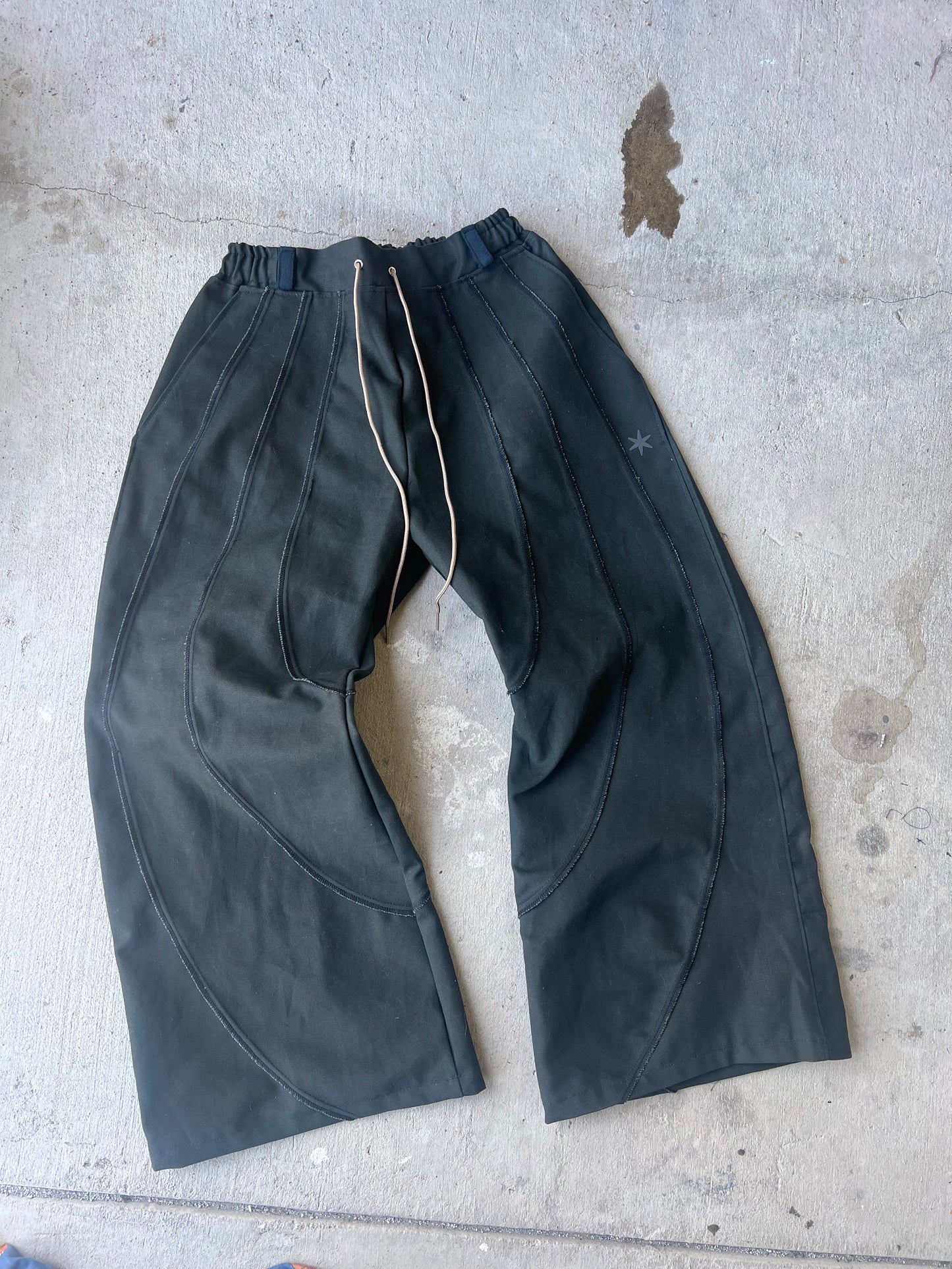 Saddle Wide Pants - Moss